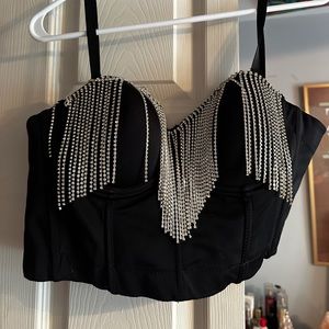 Rhinestone corset top